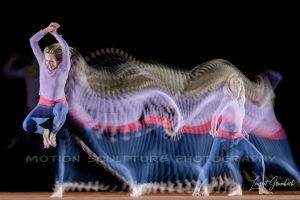 Fresque de mouvement de danse par procédé de motion sculpture. Dance fresco  using motion sculpture process